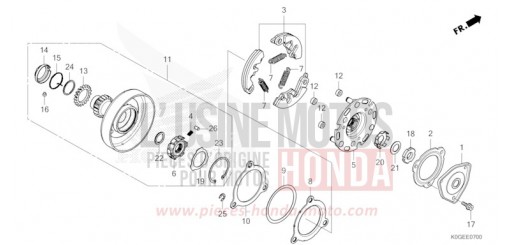 EMBRAYAGE UNIDIRECTIONNEL C125AN de 2022